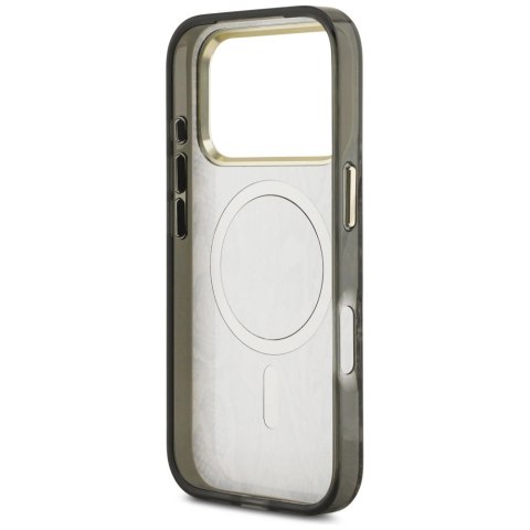 Etui Guess Python Pattern MagSafe na iPhone 17 Pro - brązowe