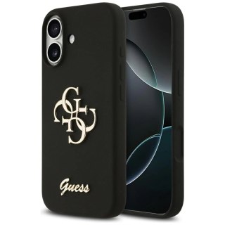 Etui Guess Silicone Big 4G Script na iPhone 17 - czarne