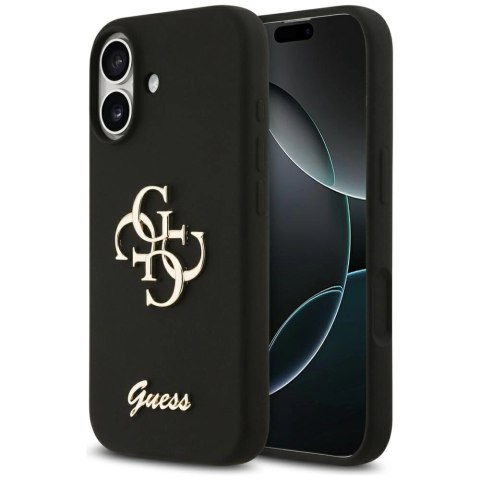 Etui Guess Silicone Big 4G Script na iPhone 17 - czarne