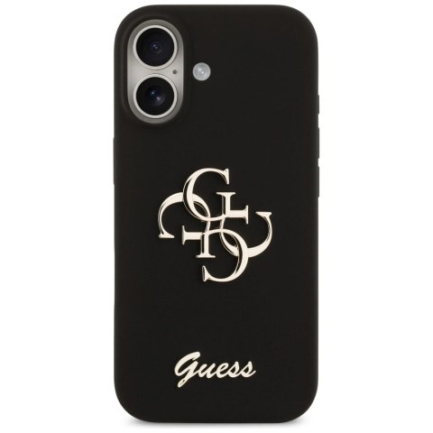 Etui Guess Silicone Big 4G Script na iPhone 17 - czarne