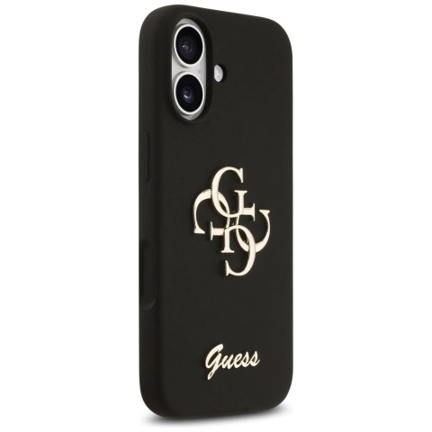 Etui Guess Silicone Big 4G Script na iPhone 17 - czarne