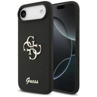 Etui Guess Silicone Big 4G Script na iPhone Air - czarne
