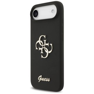 Etui Guess Silicone Big 4G Script na iPhone Air - czarne