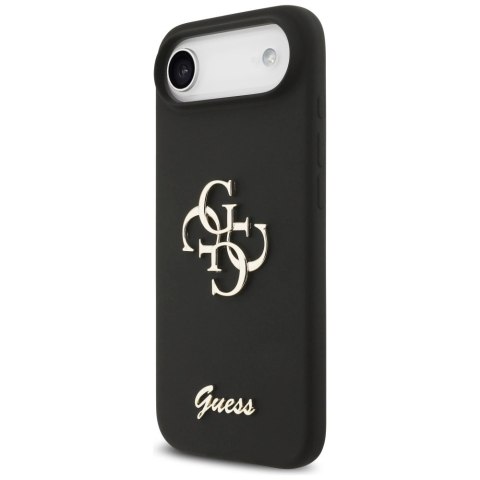 Etui Guess Silicone Big 4G Script na iPhone Air - czarne
