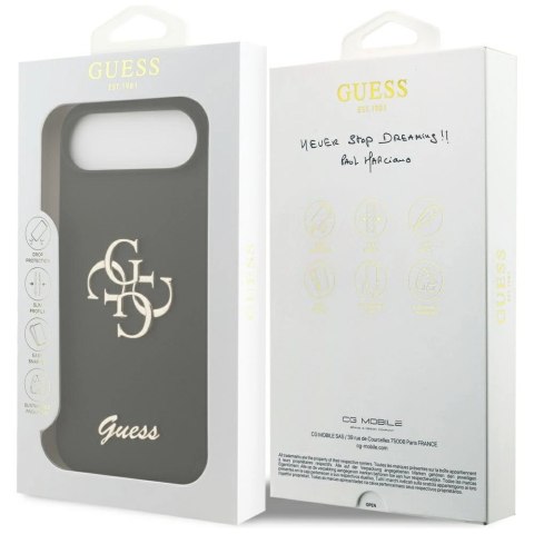Etui Guess Silicone Big 4G Script na iPhone Air - czarne