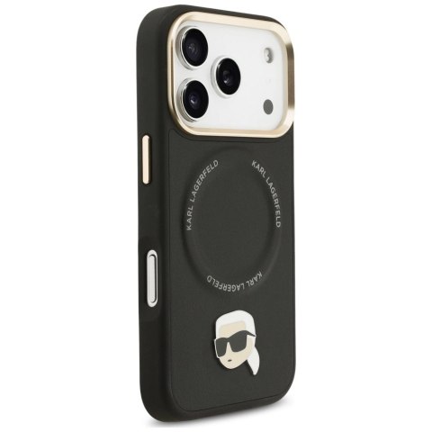 Etui Karl Lagerfeld Big Strap Karl Metal Logo MagSafe na iPhone 17 Pro Max - czarne