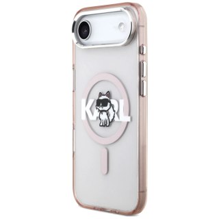 Etui Karl Lagerfeld IML Choupette Sketch Logo MagSafe na iPhone 17 Air - różowe