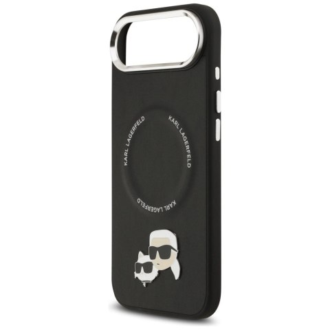 Etui Karl Lagerfeld Karl & Choupette Pins MagSafe na iPhone Air - czarne