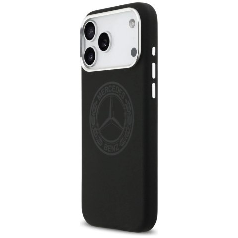 Etui Mercedes Silicone Vintage Logo MagSafe na iPhone 17 Pro Max - czarne
