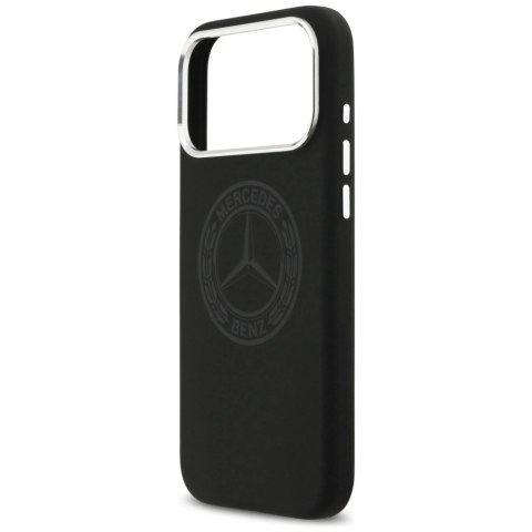 Etui Mercedes Silicone Vintage Logo MagSafe na iPhone 17 Pro Max - czarne