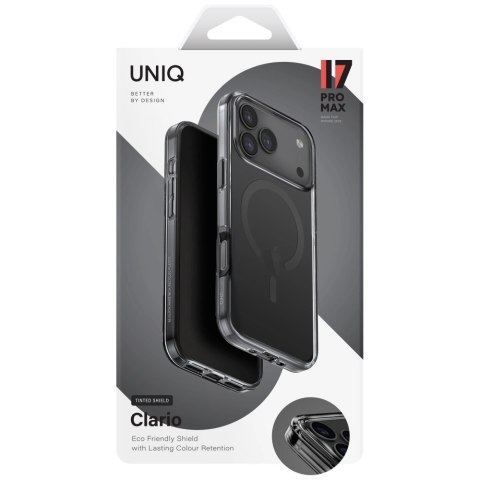 Etui UNIQ Clario Magclick Charging na iPhone 17 Pro Max - czarne
