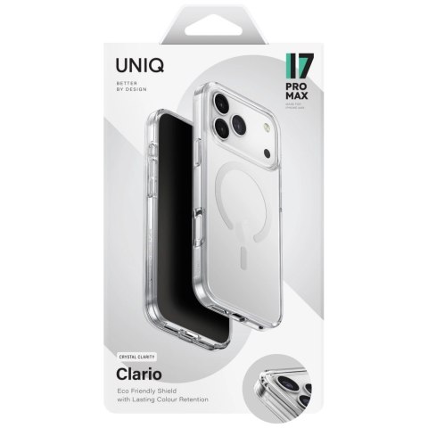 Etui UNIQ Clario Magclick Charging na iPhone 17 Pro Max - przezroczyste