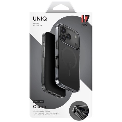 Etui UNIQ Clario Magclick Charging na iPhone 17 Pro - czarne