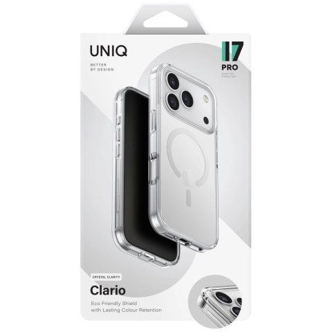 Etui UNIQ Clario Magclick Charging na iPhone 17 Pro - przezroczyste