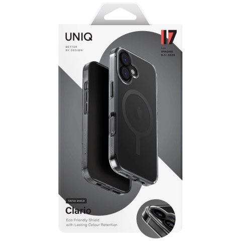 Etui UNIQ Clario Magclick Charging na iPhone 17 - czarne