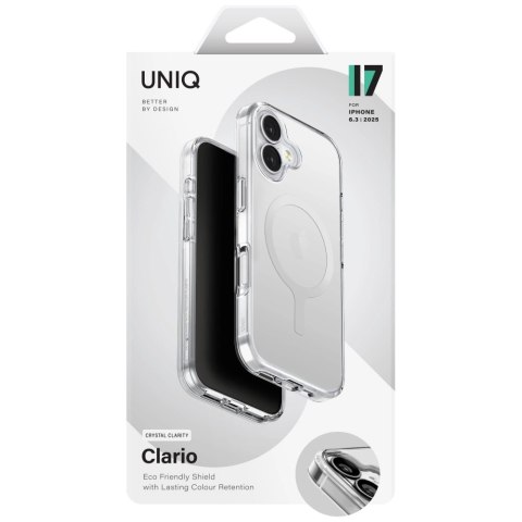 Etui UNIQ Clario Magclick Charging na iPhone 17 - przezroczyste