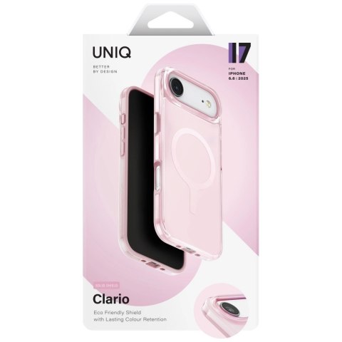 Etui UNIQ Clario Magclick Charging na iPhone Air - różowe