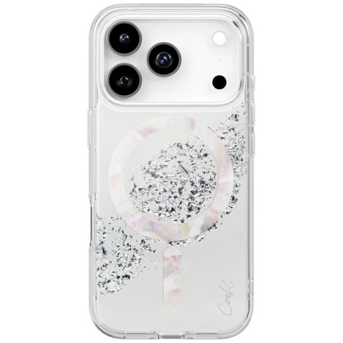 Etui UNIQ Coehl Crystelle Magnetic Charging na iPhone 17 Pro - srebrne
