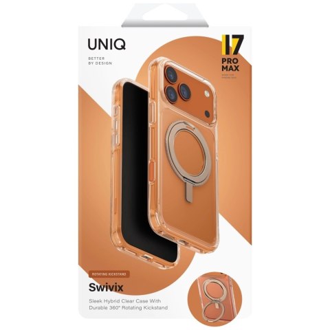 Etui UNIQ Swivix Rotating Kickstand 360 na iPhone 17 Pro Max - złote