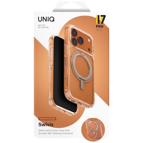 Etui UNIQ Swivix Rotating Kickstand 360 na iPhone 17 Pro - złote
