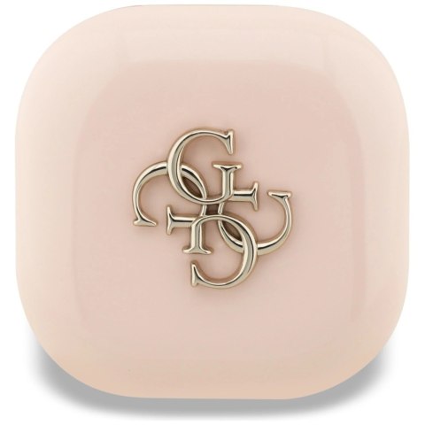 Słuchawki bezprzewodowe Guess 4G Metal Logo TWS - różowe