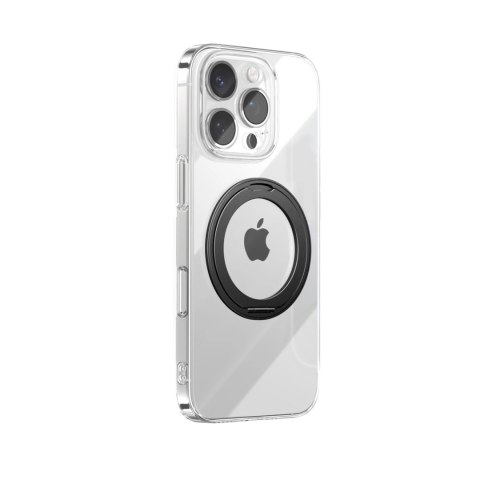 Etui Joyroom JR-16JL6 na iPhone 16 Pro Max ultracienkie kompatybilne z MagSafe z ringiem-podstawką 360° - czarne