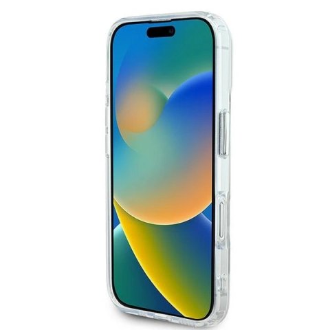 Etui Karl Lagerfeld IML Metal Karl&Choupette Head MagSafe na iPhone 16 - białe