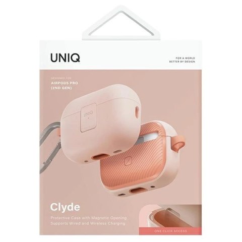 Etui UNIQ Clyde Lock Case AirPods Pro 2 - różowe