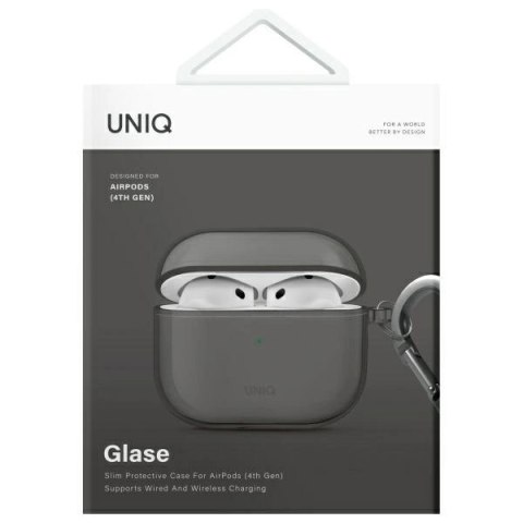 Etui UNIQ Glase AirPods 4 - półprzezroczyste