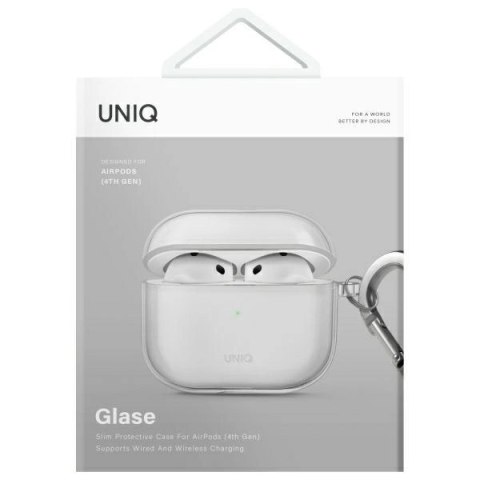 Etui UNIQ Glase AirPods 4 - przezroczyste