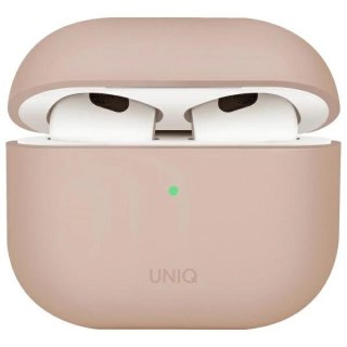 Etui UNIQ Lino Silicone AirPods 4 - różowe