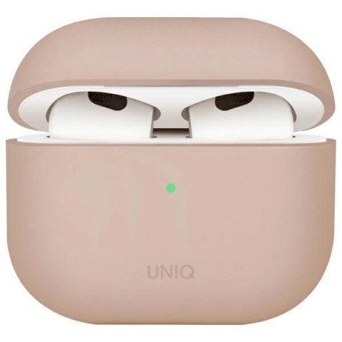 Etui UNIQ Lino Silicone AirPods 4 - różowe