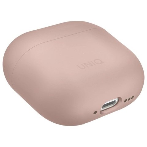 Etui UNIQ Lino Silicone AirPods 4 - różowe