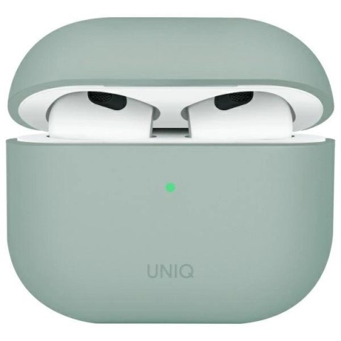 Etui UNIQ Lino Silicone AirPods 4 - zielone
