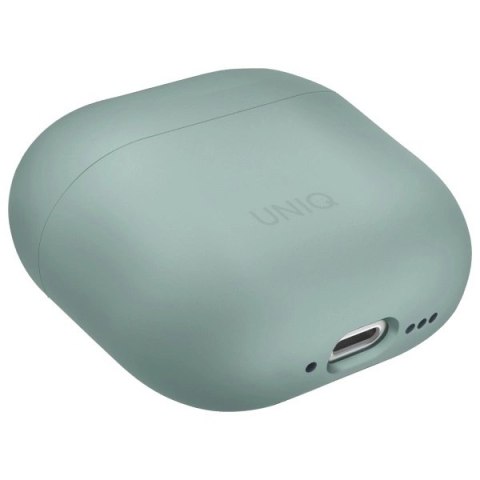 Etui UNIQ Lino Silicone AirPods 4 - zielone