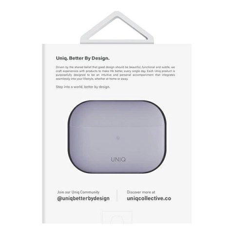 Etui UNIQ Lino Silicone AirPods Pro 2 - fioletowe