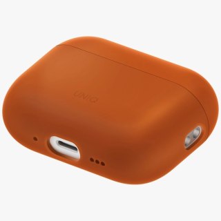 Etui UNIQ Lino Silicone na AirPods Pro 3 - pomarańczowe