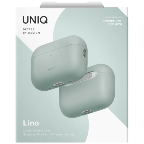 Etui UNIQ Lino Silicone na AirPods Pro 3 - zielone