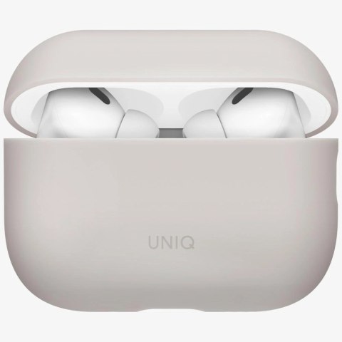 Etui UNIQ Lino Silicone na AirPods Pro - beżowe