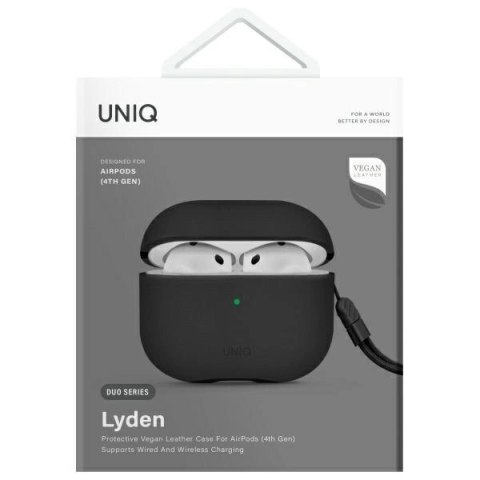 Etui UNIQ Lyden DS AirPods 4 - czarne