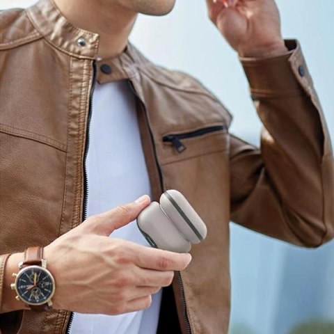 Etui UNIQ Lyden DS AirPods Pro 2 - beżowo-zielone