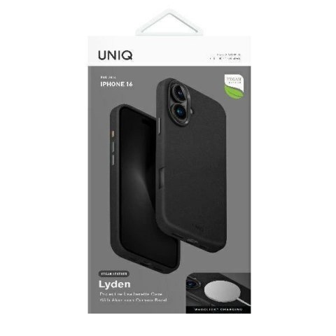 Etui UNIQ Lyden Magclick Charging na iPhone 16 - czarne