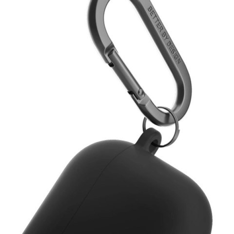 Etui UNIQ Nexo AirPods 4 + Ear Hooks Silicone - czarne