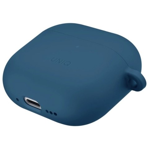 Etui UNIQ Nexo AirPods 4 + Ear Hooks Silicone - niebieskie