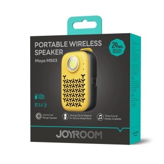 Głośnik Bluetooth Joyroom Maya JR-MS03 przenośny z wbudowaną latarką odporny - żółty