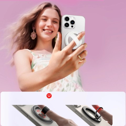 Ring magnetyczny Joyroom JR-ZS500 kompatybilny z MagSafe uchwyt - biały