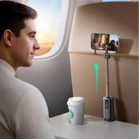 Selfie stick Joyroom JR-ZS509 kompatybilny z MagSafe z Bluetooth - czarny