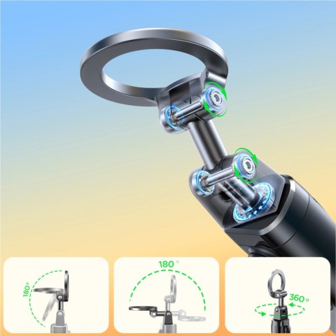 Selfie stick Joyroom JR-ZS509 kompatybilny z MagSafe z Bluetooth - czarny