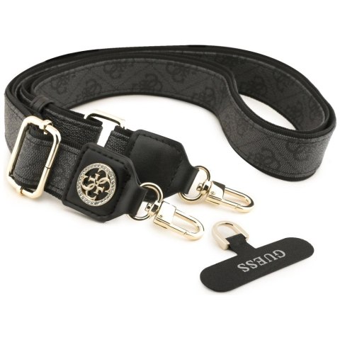 Smycz do telefonu Guess Universal CBDY 4G Tether Patch Strass Metal Logo - czarna