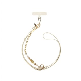 Smycz do telefonu UNIQ Coehl Caryne 2w1 - kremowa